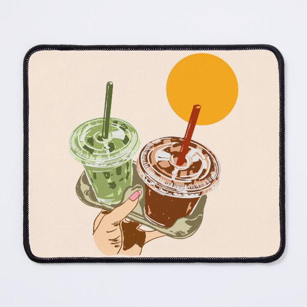 Item preview, Iced Coffee & Matcha Sunset Illustration designed and sold by MaiZephyr.