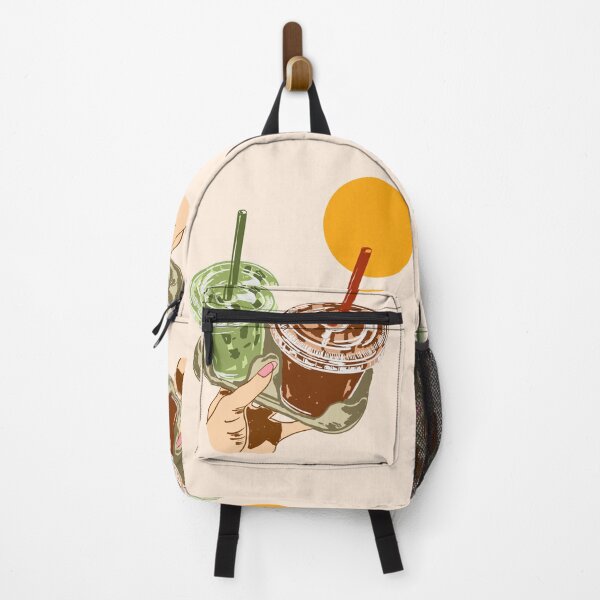 Item preview, Iced Coffee & Matcha Sunset Illustration designed and sold by MaiZephyr.