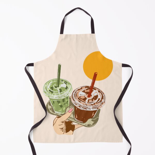 Item preview, Iced Coffee & Matcha Sunset Illustration designed and sold by MaiZephyr.