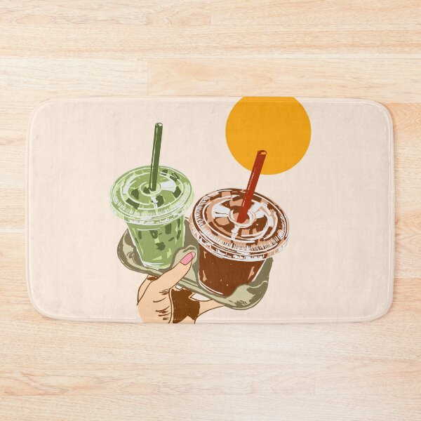 Item preview, Iced Coffee & Matcha Sunset Illustration designed and sold by MaiZephyr.