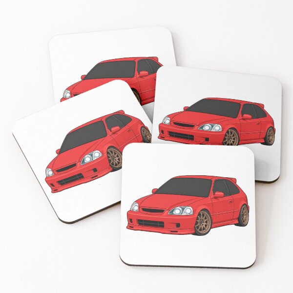 Item preview, EK9 Milano Red JDM R Hatch Type Mini Toon Car designed and sold by VenZolic.