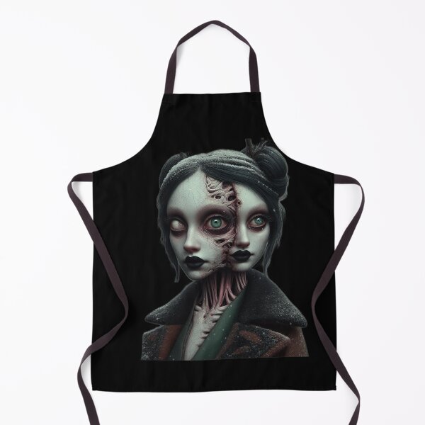 Item preview, Two-Faced Gothic Doll Winter Horror Art designed and sold by LujziWorld.