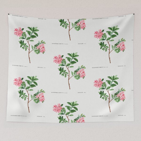 Item preview, Rhododendron Flowers Vintage Botanical Illustration designed and sold by TheRetroArtRoom.