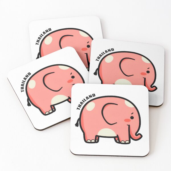 Item preview, Cute Kawaii Pink Elephant Cartoon, Adorable Baby Elephant, Sweet Animal Sticker, Minimal Cute Graphic for Kids & Animal Lovers designed and sold by PrintelloTH.