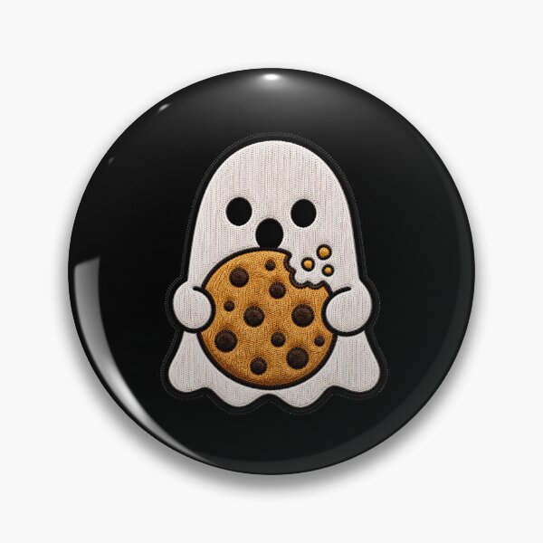 Item preview, Cute Ghost Cookie Kawaii Embroidery Patch Design designed and sold by ColorSplash123.