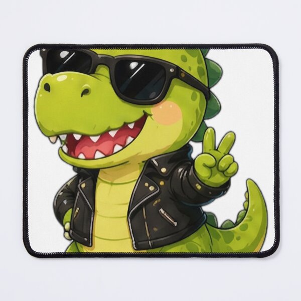Item preview, Cool Rocker Dinosaur Sticker designed and sold by DailyDoodlesBySumbul.
