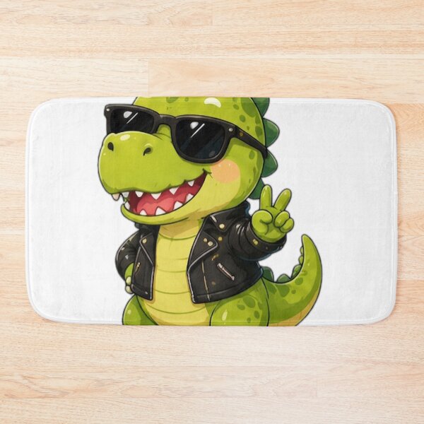 Item preview, Cool Rocker Dinosaur Sticker designed and sold by DailyDoodlesBySumbul.
