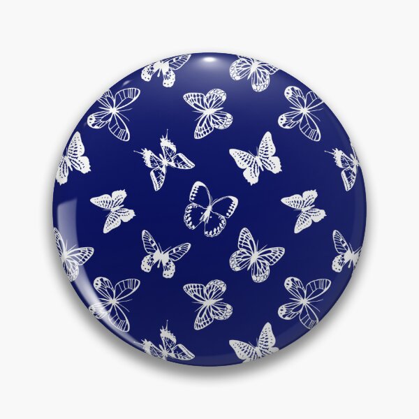 Item preview, Butterfly Pattern Design - Blue and White  designed and sold by PatternTitan.