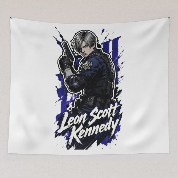 Aperçu de l'œuvre Leon S Kennedy Resident Evil Umbrella Cooperation Requiem - Raccoon City Survival Horror Game RE 4 Remake Design créée et vendue par DUMEJE.