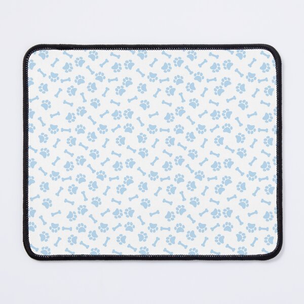 Item preview, White And Ice Blue Dog Paw And Bone Pattern designed and sold by pattern-archive.