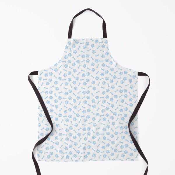 Item preview, White And Ice Blue Dog Paw And Bone Pattern designed and sold by pattern-archive.
