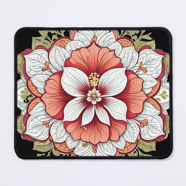 Item preview, Hibiscus Folk Embroidery Mandala Clipart Collection 6 designed and sold by PlayPlearnZone.