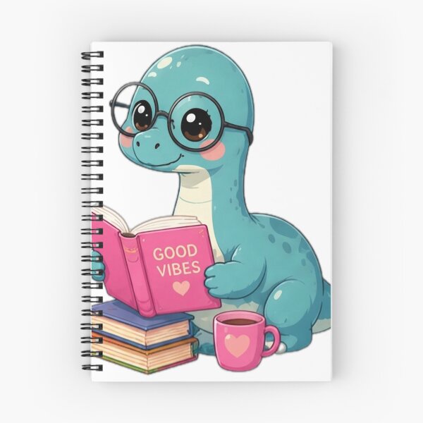 Item preview, Cute Bookworm Dinosaur Sticker designed and sold by DailyDoodlesBySumbul.