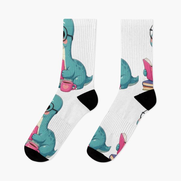 Item preview, Cute Bookworm Dinosaur Sticker designed and sold by DailyDoodlesBySumbul.