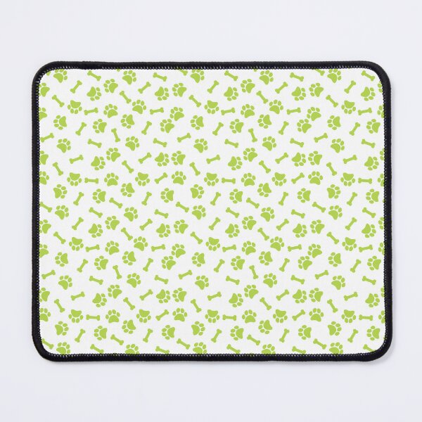 Item preview, White And Lime Dog Paw And Bone Pattern designed and sold by pattern-archive.