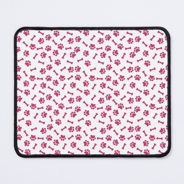 Item preview, White And Magenta Dog Paw And Bone Pattern designed and sold by pattern-archive.