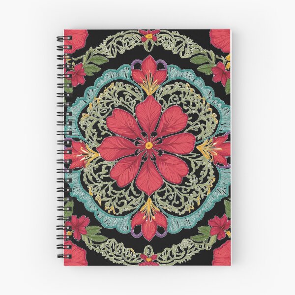 Item preview, Hibiscus Folk Embroidery Mandala Clipart Collection 1 designed and sold by PlayPlearnZone.