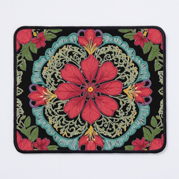 Item preview, Hibiscus Folk Embroidery Mandala Clipart Collection 1 designed and sold by PlayPlearnZone.