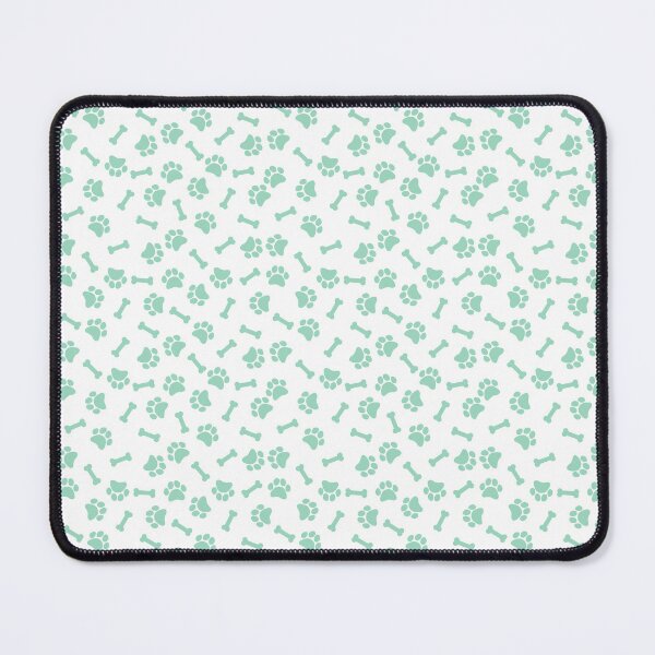 Item preview, White And Mint Dog Paw And Bone Pattern designed and sold by pattern-archive.