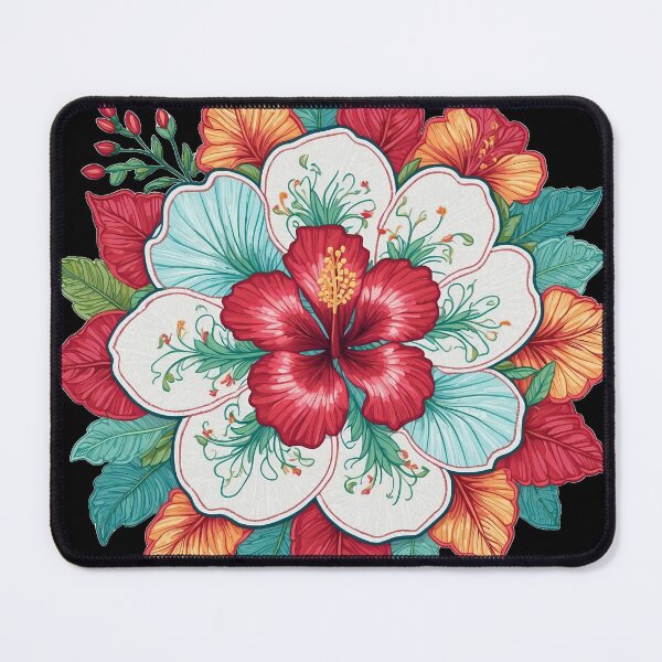 Item preview, Hibiscus Folk Embroidery Mandala Clipart Collection 2 designed and sold by PlayPlearnZone.