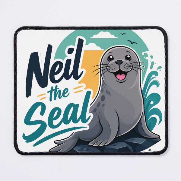 Item preview, Neil the Seal Cute Cartoon Emblem designed and sold by ucpstudio.