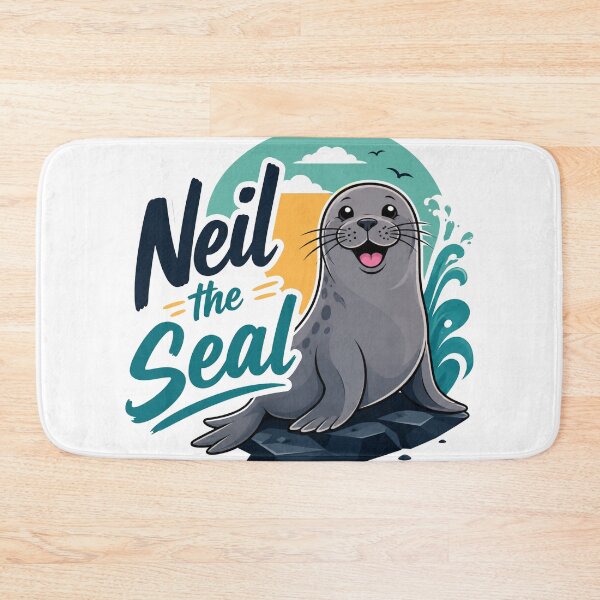 Item preview, Neil the Seal Cute Cartoon Emblem designed and sold by ucpstudio.