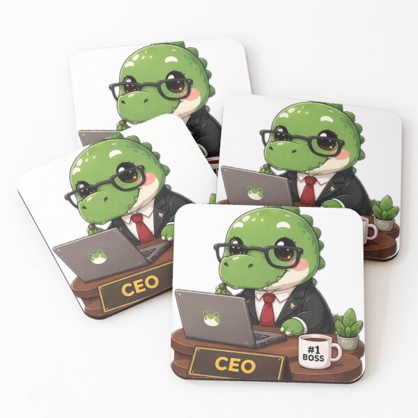 Item preview, Cute Dinosaur CEO Sticker designed and sold by DailyDoodlesBySumbul.