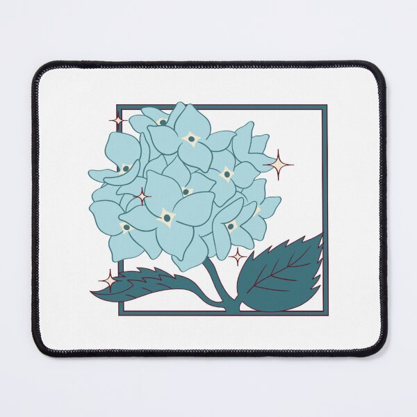 Item preview, Minimalist Blue Hydrangea with Retro Aesthetic Square Frame ✨ designed and sold by ✨Kessy von Kunstler✨.