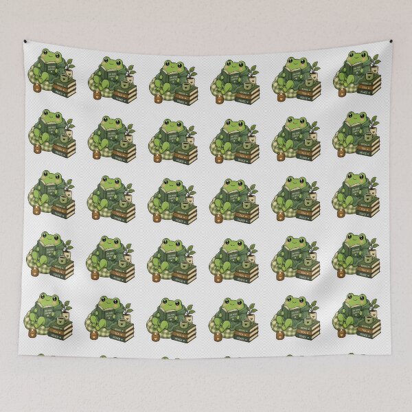 Item preview, One More Chapter Frog Sticker | Cute Book Lover Frog Reading Cozy Books & Tea designed and sold by GenZStickerHub1.