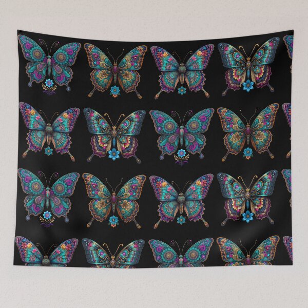 Item preview, Intricate Ornate Butterfly Dark Art designed and sold by CF_VintageDesign.