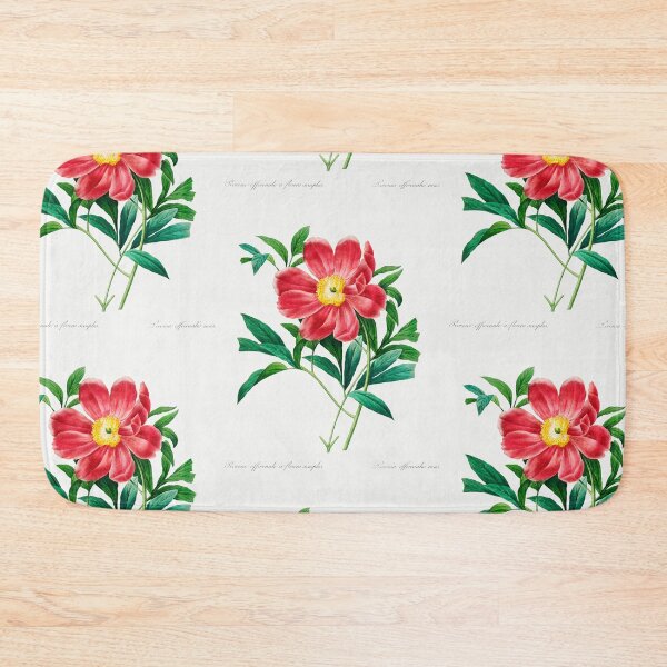 Item preview, Red Peony Flowers Vintage Botanical Illustration designed and sold by TheRetroArtRoom.