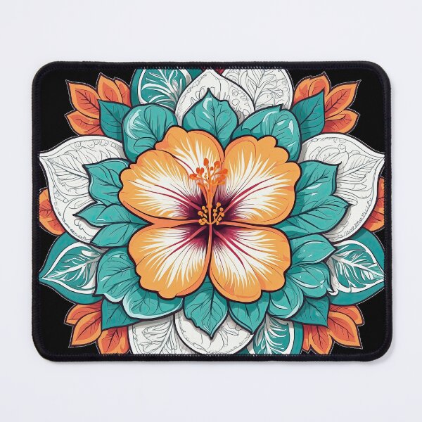 Item preview, Hibiscus Folk Embroidery Mandala Clipart Collection 7 designed and sold by PlayPlearnZone.