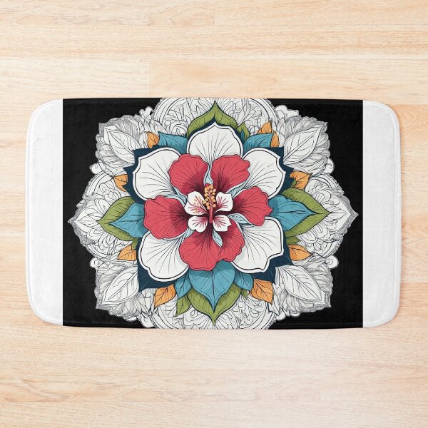 Item preview, Hibiscus Folk Embroidery Mandala Clipart Collection 8 designed and sold by PlayPlearnZone.