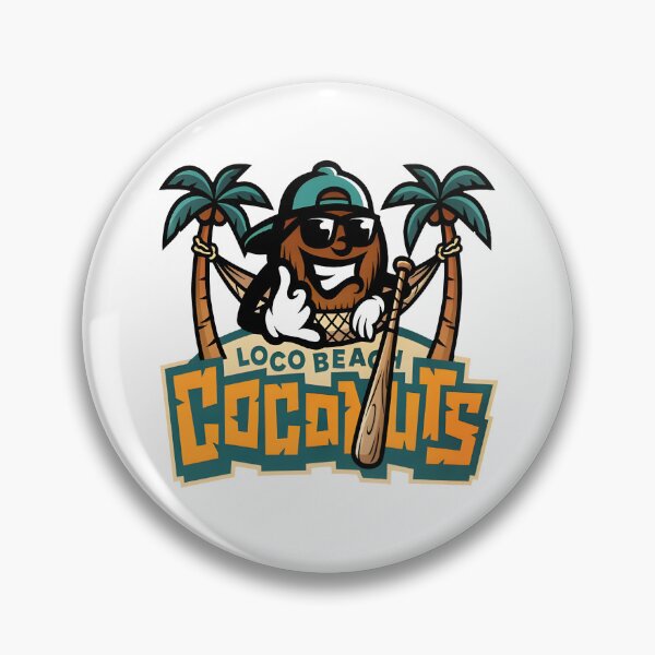 Item preview, Loco Beach Coconuts Baseball designed and sold by CharmiA Fox.