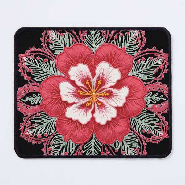 Item preview, Hibiscus Folk Embroidery Mandala Clipart Collection 17 designed and sold by PlayPlearnZone.