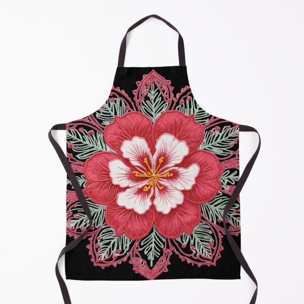 Aperçu de l'œuvre Hibiscus Folk Embroidery Mandala Clipart Collection 17 créée et vendue par PlayPlearnZone.