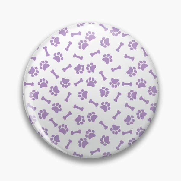 Item preview, White And Purple Dog Paw And Bone Pattern designed and sold by pattern-archive.