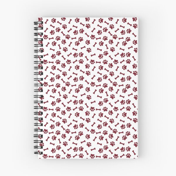 Item preview, White And Red Dog Paw And Bone Pattern designed and sold by pattern-archive.