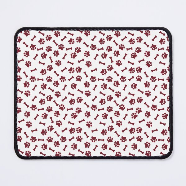 Item preview, White And Red Dog Paw And Bone Pattern designed and sold by pattern-archive.