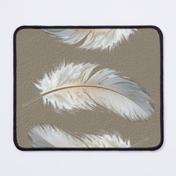 Item preview, Boho White Feathers on Dark Taupe | Elegant Feather Design | Neutral Bohemian Home Decor | Minimalist Nature Art | Modern rustic style designed and sold by PureHopeStudio.