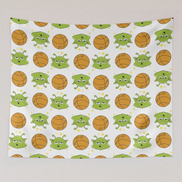 Item preview, Cute Basketball Alien Seamless Pattern | Funny Sports Cartoon designed and sold by Mammoths.