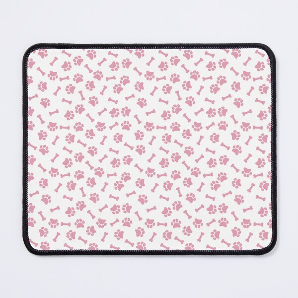 Item preview, White And Rose Dog Paw And Bone Pattern designed and sold by pattern-archive.