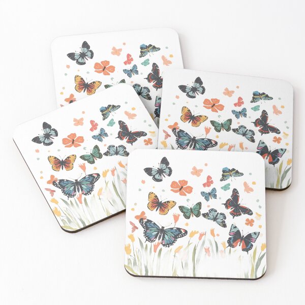 Item preview, Butterflies in Bloom – Whimsical Spring Garden Illustration designed and sold by Artisan Finds Online.