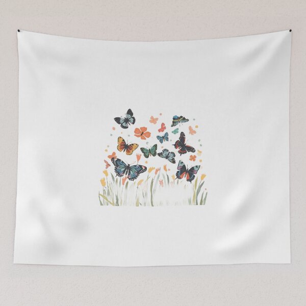 Item preview, Butterflies in Bloom – Whimsical Spring Garden Illustration designed and sold by Artisan Finds Online.