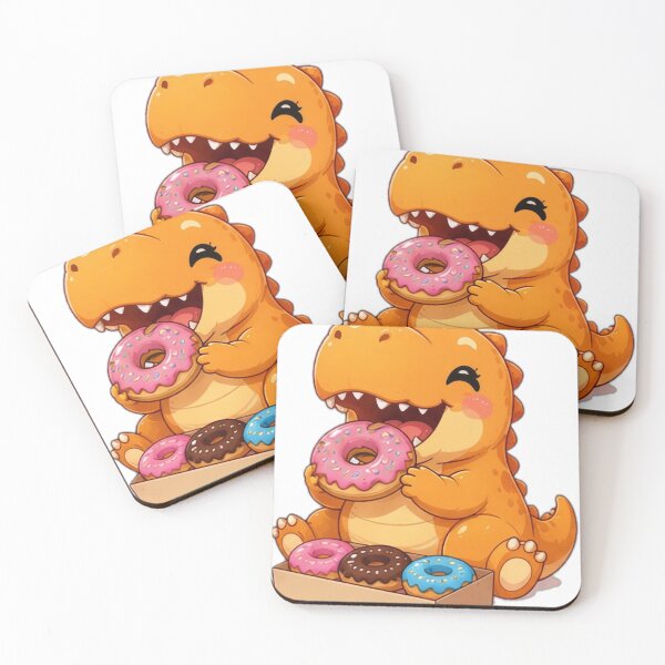 Item preview, Cute Donut Lover Dinosaur Sticker designed and sold by DailyDoodlesBySumbul.