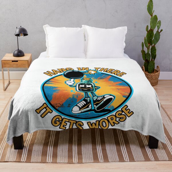 Item preview, Hang In There It Gets Worse Sarcastic Humor Pessimist Quote designed and sold by RetroMini2026.