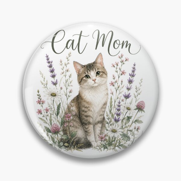 Item preview, Cat Mom Floral — Botanical Cat Lover Gift for Her designed and sold by DreamelleStudio.