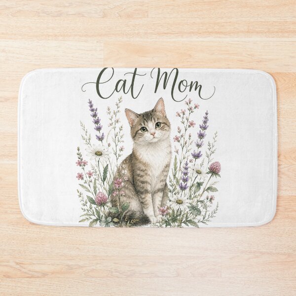 Item preview, Cat Mom Floral — Botanical Cat Lover Gift for Her designed and sold by DreamelleStudio.