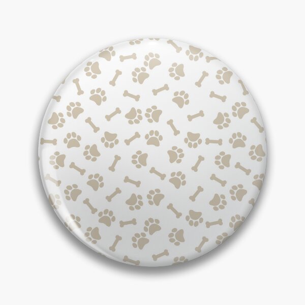 Item preview, White And Sand Dog Paw And Bone Pattern designed and sold by pattern-archive.