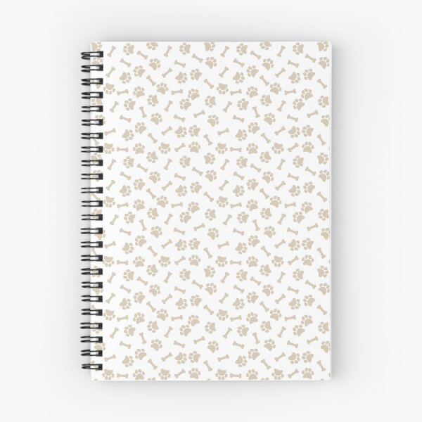 Item preview, White And Sand Dog Paw And Bone Pattern designed and sold by pattern-archive.